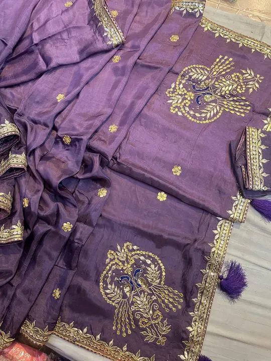 9983344462. Sale sale sale 
Fabric pure upara silk saree 💕 with blous price only  uploaded by Gotapatti manufacturer on 4/4/2024