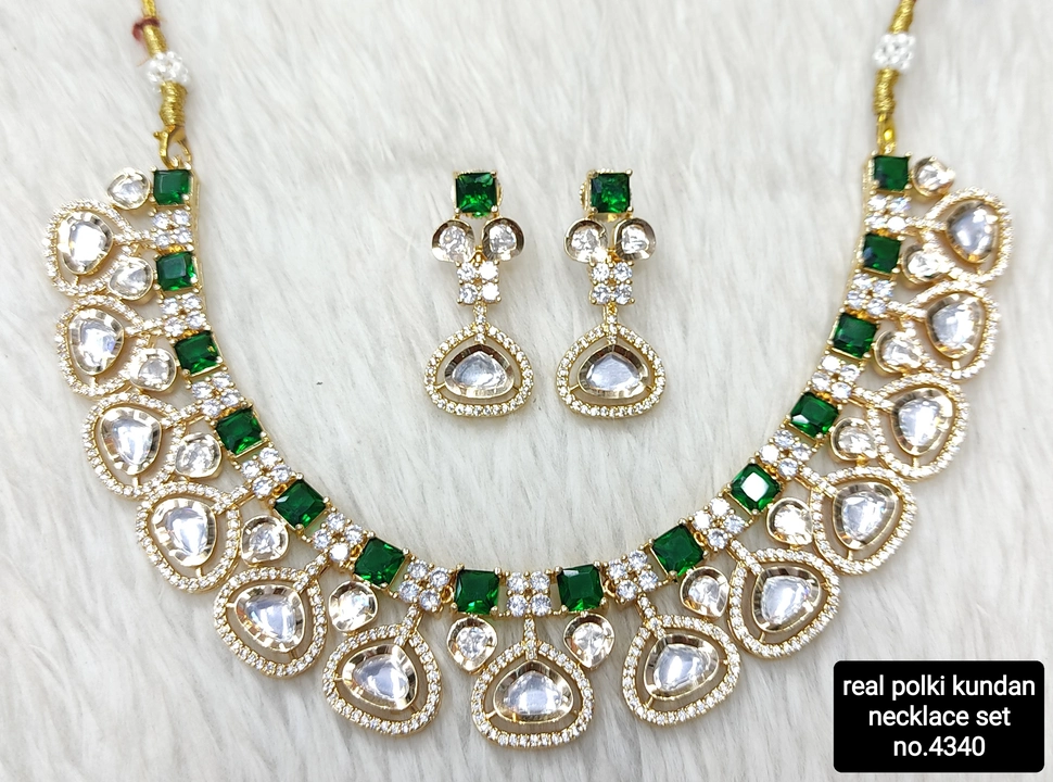 Polki kundan necklace set  uploaded by Ms creation on 4/5/2024