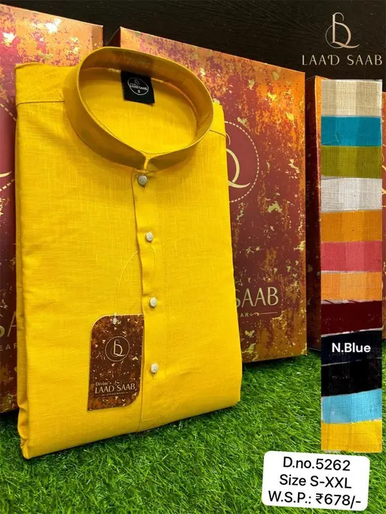 Laad sahab kurta pyjama set for men with box  uploaded by Kushal Jeans, Indore on 4/5/2024