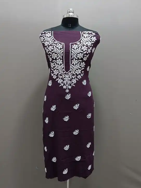 Two piece material
Fabric reyon
Length 5.5 metar 
Kurti+bottom
Ghass patti work.... uploaded by business on 4/5/2024