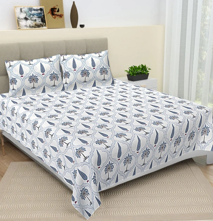 Jumbo size bedsheet with 2 pillows  uploaded by Dnd febrics on 4/5/2024