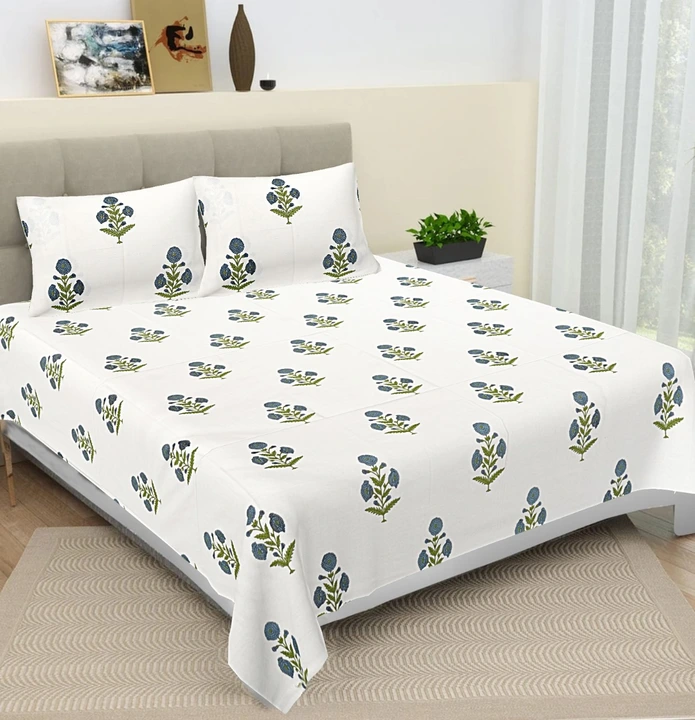 Jumbo size bedsheet with 2 pillows cover  uploaded by Dnd febrics on 4/5/2024