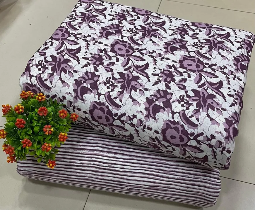 Pure cotton full 2.5 MTR cut of btm and top uploaded by Heena fashion house on 4/6/2024