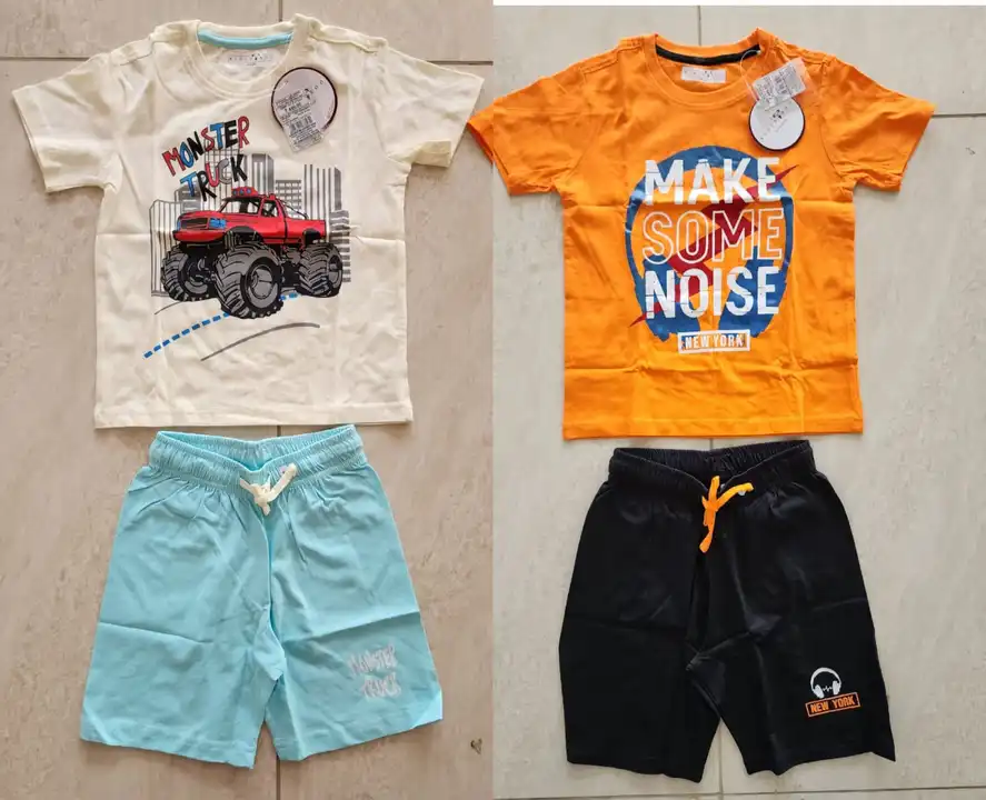 Post image *BRAND..AJIO*

*Brand :- KIDLY BOO* Original 

*BOYS BRANDED ORIGINAL SHORTS SETS*

FABRIC ..👇🏿👇🏿
*SHORTS SETS*
SINGLE JERSEY 180GSM BIO WASH QUALITY

Col/des 20+

Size .2yrs to 8yrs 

Qnty 8000sets 

Moq..100sets

M single pcs poly bag with price tag also 

All are shipment packed goods

Half moq 50 sets also possible with extra 5rs per set