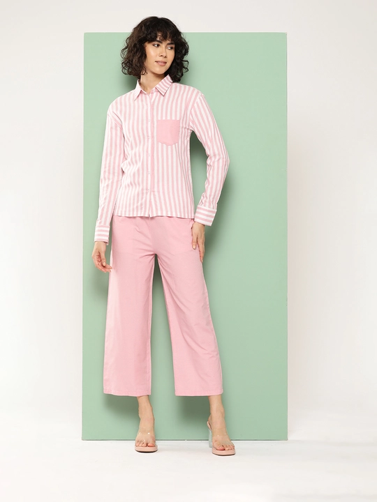 Women striped pure cotton co ord se  uploaded by Broowl International on 4/6/2024