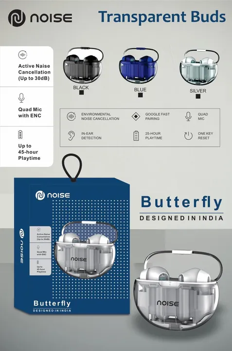 Noise Butterfly Transparent Touch Working Earbuds  uploaded by B.R. ENTERPRISES  on 4/6/2024