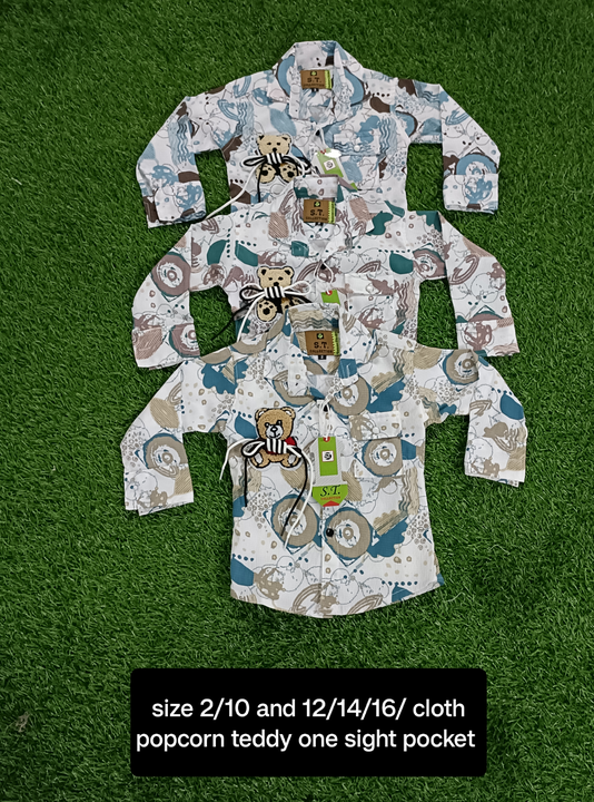 Cloth popcorn teddy one sight pocket  uploaded by Sifat garment on 4/6/2024