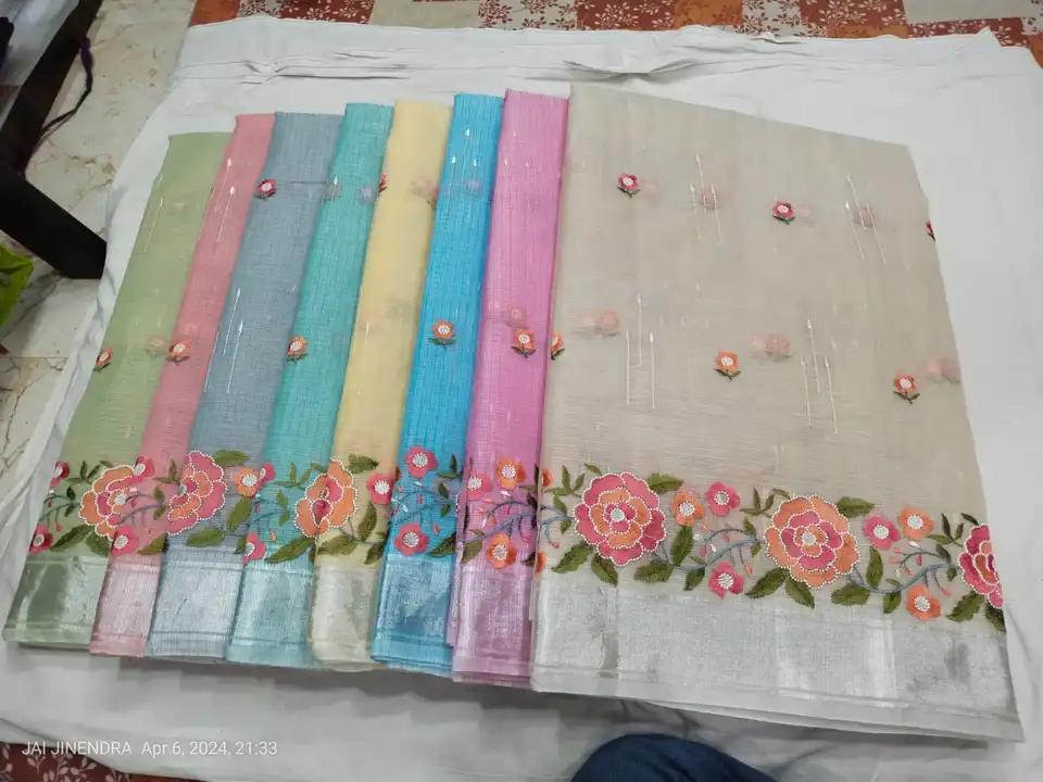 Kota embroidery sarees  uploaded by New sarees collection on 4/6/2024