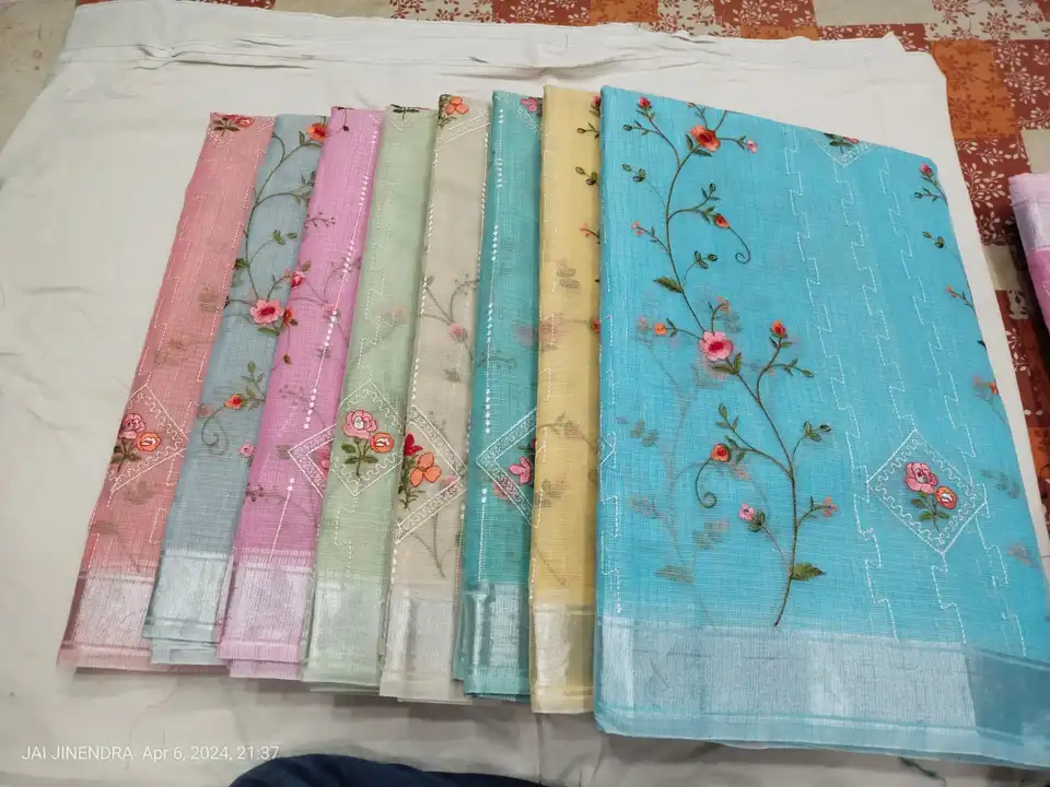 Kota embroidery sarees  uploaded by New sarees collection on 4/6/2024