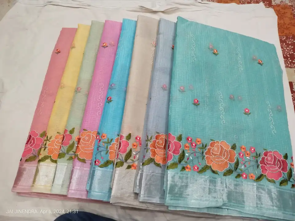 Kota embroidery sarees  uploaded by New sarees collection on 4/6/2024