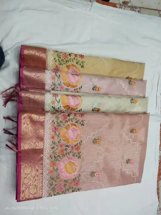 Kota tissu embroidery  uploaded by New sarees collection on 4/6/2024