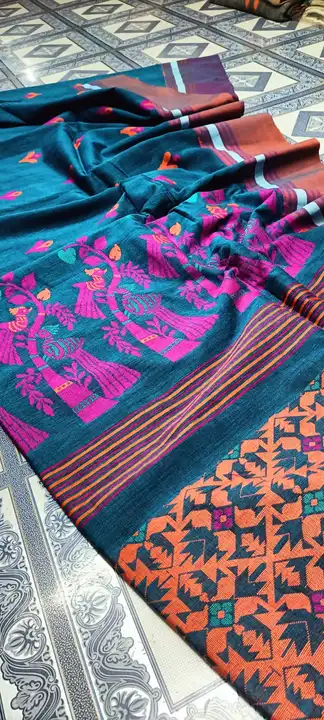 Pure khadi cotton saree  uploaded by business on 4/7/2024