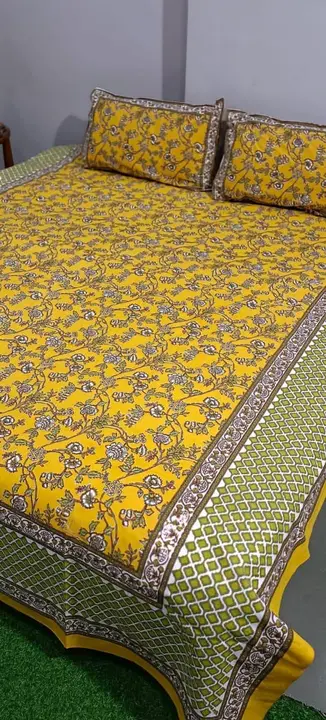 Cotton Double Bed Bedsheet  uploaded by Indiana Creations  on 4/7/2024