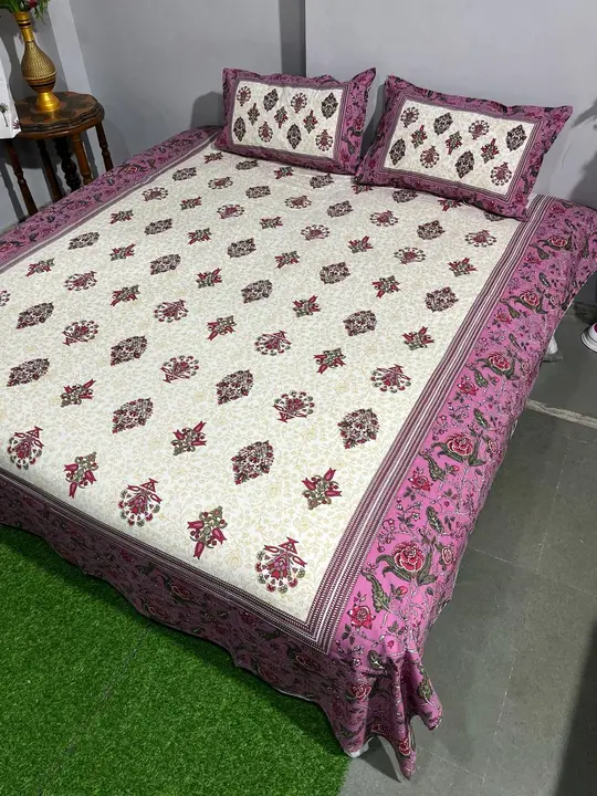 Cotton Double Bed Bedsheet  uploaded by Indiana Creations  on 4/7/2024