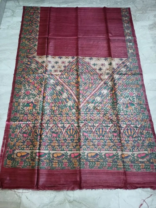 BHAGALPURI GHICHA HAND PAINTED SAREE  uploaded by S.N.COLLECTIONS  on 4/7/2024