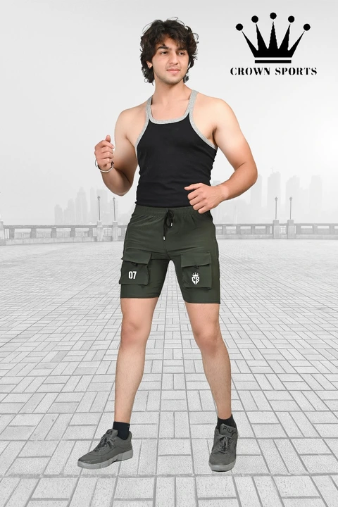 Ns laycra Box pocket cargo shorts in multi color size.M.L.XL uploaded by Crown sports  on 4/7/2024