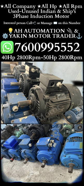 Post image 40Hp 2800Rpm
50Hp 2800Rpm
Double speed 3phase Induction Motor