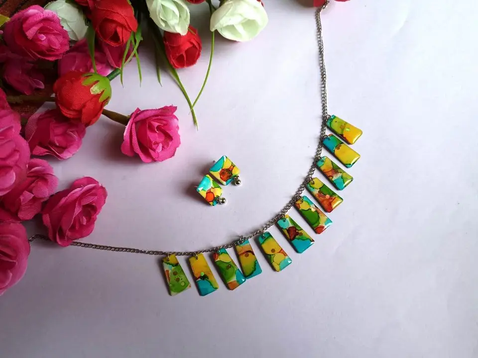 Resin necklace set,handmade,allergy free uploaded by CULTURE on 4/8/2024