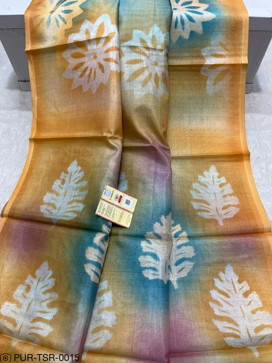 Pure tussar silk digital print saree uploaded by Zainab fashion on 4/8/2024