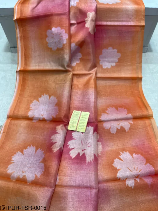 Pure tussar silk digital print saree uploaded by Zainab fashion on 4/8/2024