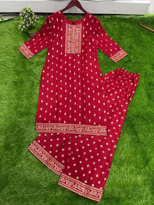 Kurti with plazzo  uploaded by MAHADEV FASHION on 4/9/2024