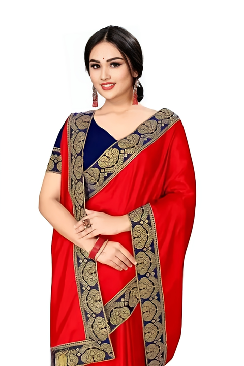 Lace Work Art Silk Sarees with Blouse Piece uploaded by ABiS Enterprises on 4/10/2024