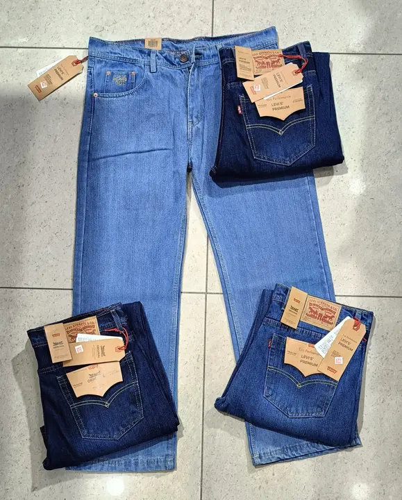 *😍 STRAIGHT JEANS 😍*

*FABRIC :  COTTON HEAVY SLUB*   

*BRAND : LEVI'S*
 
 *SIZE : 28-30-30-32-34 uploaded by business on 4/10/2024