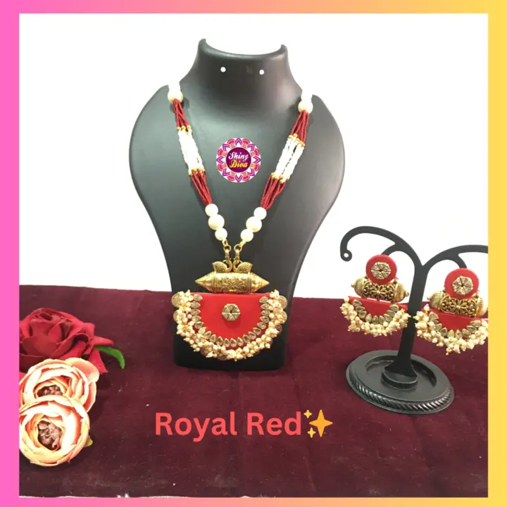 Royal handmade fabric Jwelery set  uploaded by Shiny diva  on 4/10/2024
