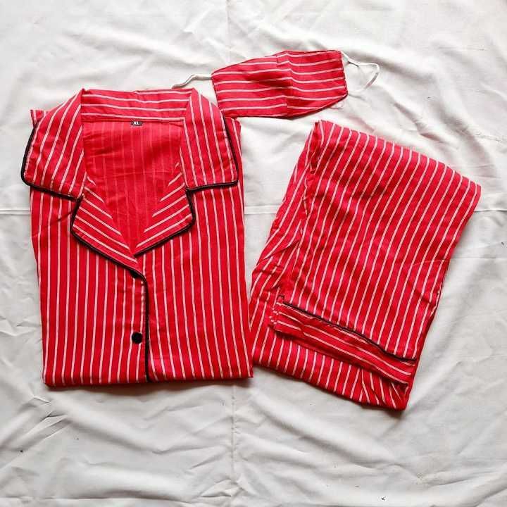 Red stripes night suit uploaded by business on 3/26/2021