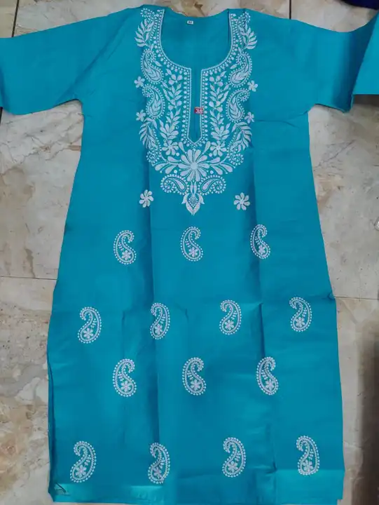 Lakhnavi work kurti uploaded by Unique collection on 4/11/2024