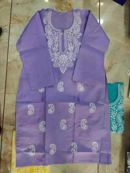 Lakhnavi work kurti uploaded by Unique collection on 4/11/2024