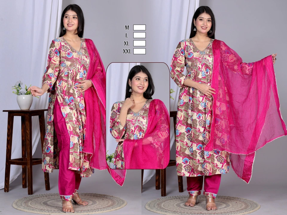 Aliya cut kurta pant dupatta  uploaded by Kabir Fashion World on 4/12/2024