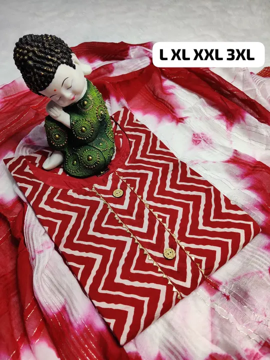 Premium Maslin Batik Print kurta with duppatta  uploaded by Vihu fashion on 4/12/2024