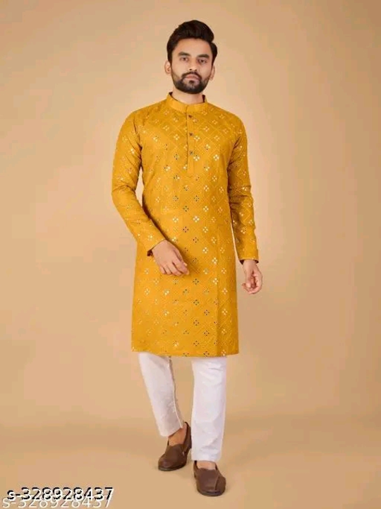 Post image Catalog Name: *Classy Men Kurta Sets*

Top Fabric: Cotton Blend
Bottom Fabric: Cotton Blend
Scarf Fabric: No Scarf
Sleeve Length: Long Sleeves
Bottom Type: Straight Pajama
Stitch Type: Stitched
Pattern: Embroidered

Sizes:
M (Chest Size: 36 in, Top Length Size: 39 in, Bottom Waist Size: 32 in, Bottom Length Size: 39 in) 

L (Chest Size: 38 in, Top Length Size: 39 in, Bottom Waist Size: 32 in, Bottom Length Size: 39 in) 

XL (Chest Size: 40 in, Top Length Size: 40 in, Bottom Waist Size: 36 in, Bottom Length Size: 40 in) 

XXL (Chest Size: 42 in, Top Length Size: 40 in, Bottom Waist Size: 36 in, Bottom Length Size: 40 in) 

Easy Returns Available In Case Of Any Issue

Price: 650
