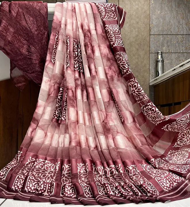Satin patta saree uploaded by business on 4/12/2024