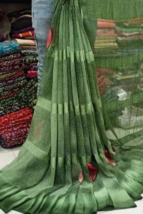Satin patta saree uploaded by Kesari Nandan Fashion saree and dress material on 4/12/2024