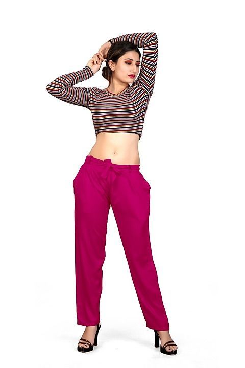 Rayon Pants (2 Side Pocket, Belt & Elastic at Top)  uploaded by business on 7/19/2020