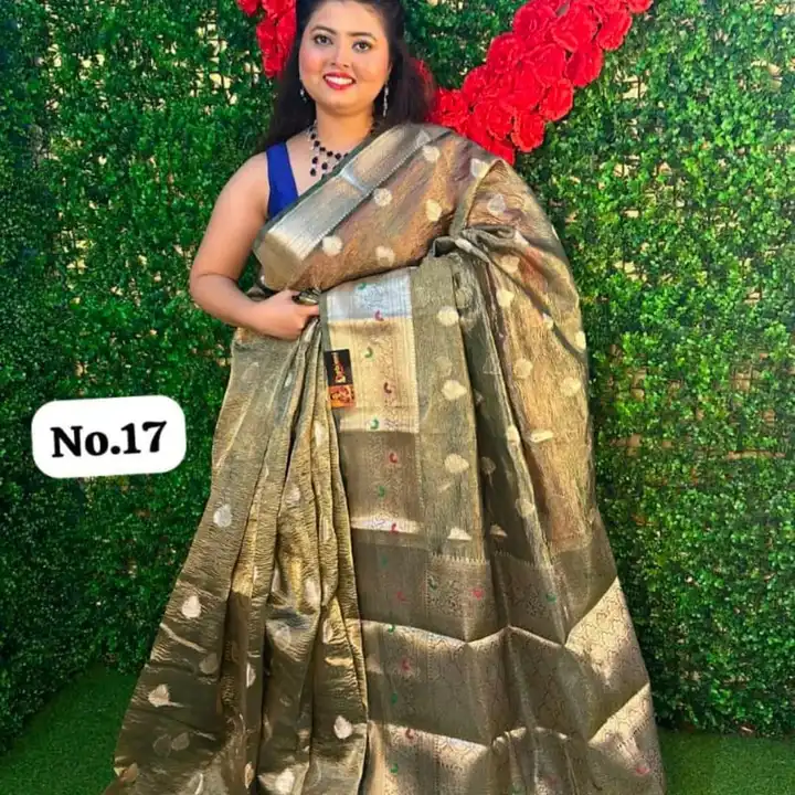 Banarasi daeyble full tisu crush saree uploaded by Zainab fashion on 4/13/2024