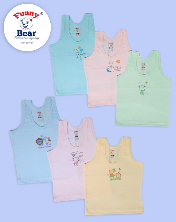 Baby Vest | Kids Wear Manufacturer in Kolkata | Funny Bear  uploaded by Priya Hosiery  on 4/14/2024