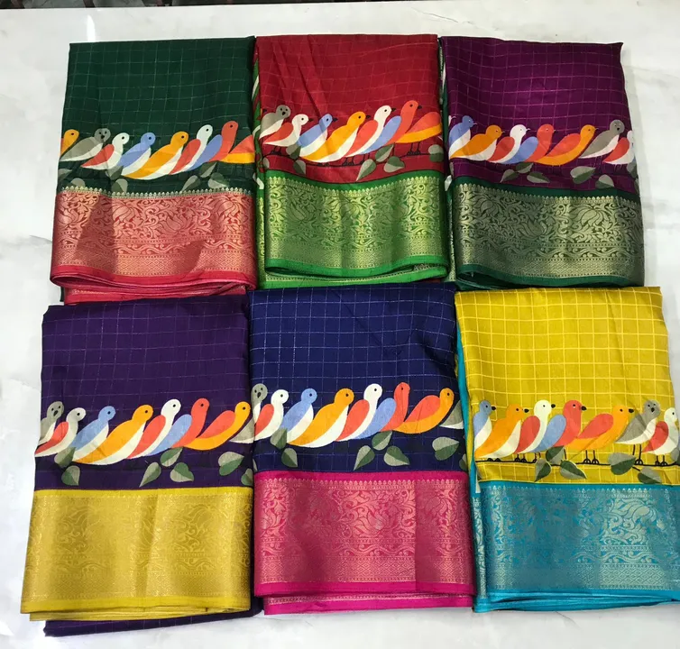 Birds saree uploaded by business on 4/14/2024