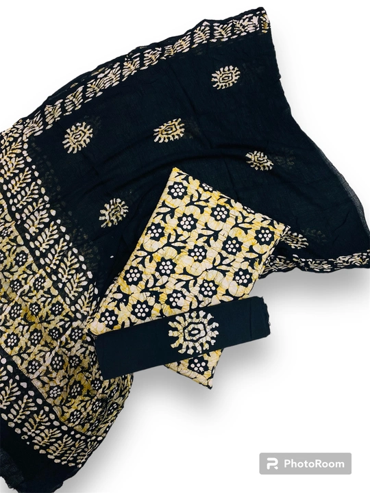 Wax Batik Handblock Unstiched Dress Material uploaded by Noor Textiles on 4/14/2024