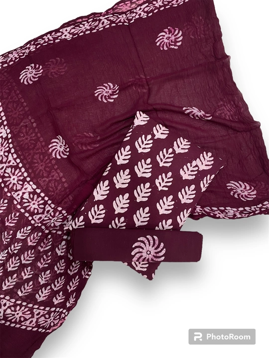 Wax Batik Handblock Unstiched Dress Material uploaded by Noor Textiles on 4/14/2024