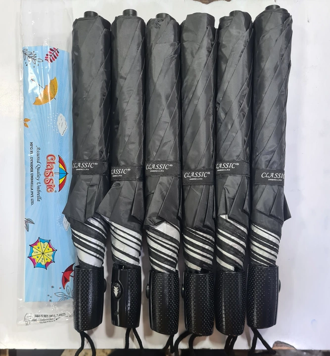 2fold Black Silver Classic Umbrella  uploaded by business on 4/15/2024