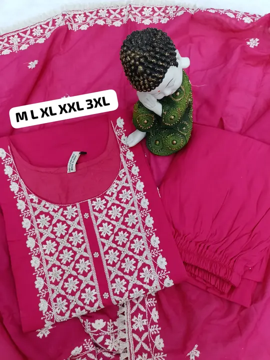Premium Maslin silk Heavy Embroidery Suit uploaded by Vihu fashion on 4/15/2024