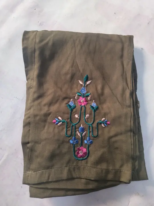 Maslin embroidery pent uploaded by Swastik creation on 4/15/2024