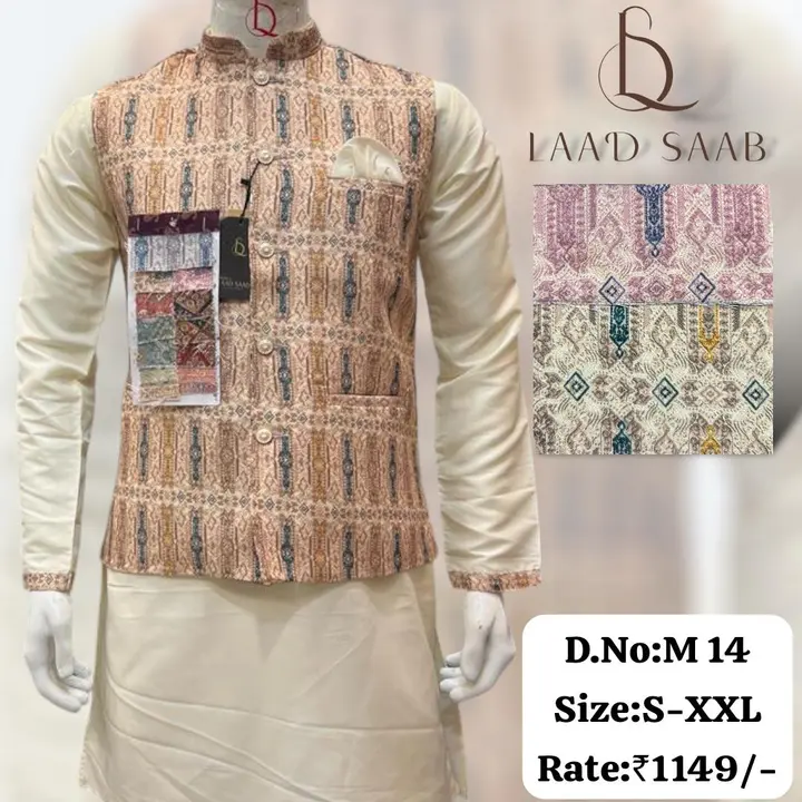 Men box pack cotton silk kurta pyajama 3 peaces set  uploaded by Kushal Jeans, Indore on 4/15/2024