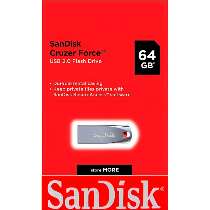 SanDisk 64Gb Metal Pendrive with 6 Months warranty uploaded by Shri Shankeshwar Telecom on 4/15/2024