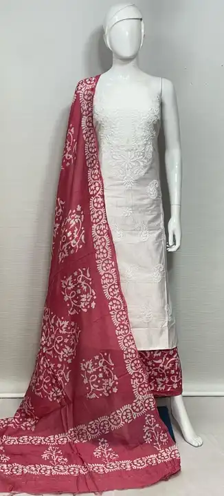 Chikankari top beautiful colours with white  uploaded by business on 4/15/2024