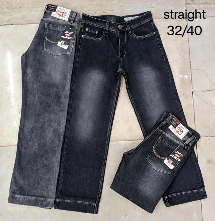 Flat finish full straight jeans 👖 size 32/40 rate 345/- doble stich mori jeans 👖 uploaded by business on 4/15/2024