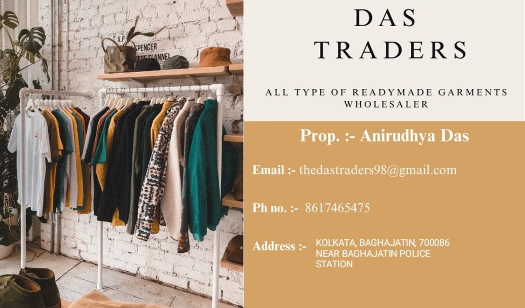 Visiting card store images of DAS TRADER'S 